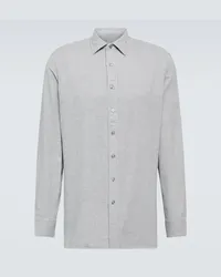 LARDINI Camicia in cotone Grigio