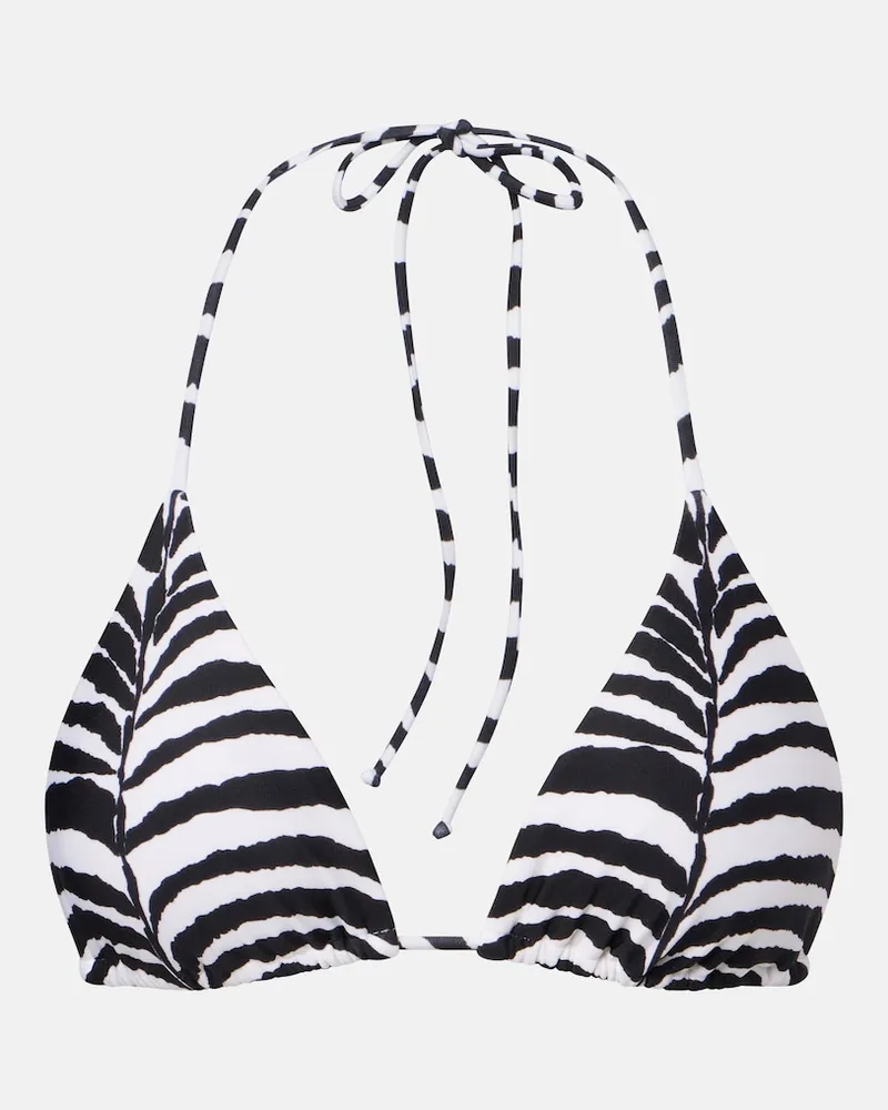 ViX Top bikini Tri con stampa zebrata Nero