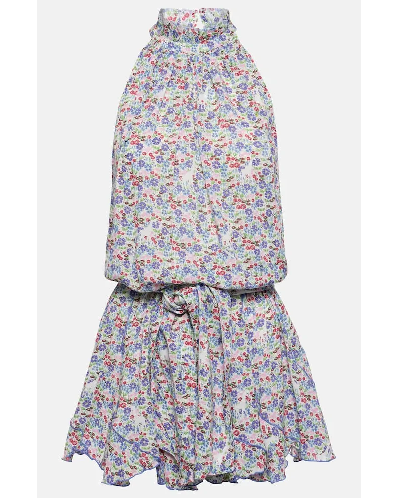 Poupette St Barth Miniabito Bianca con stampa floreale Multicolore
