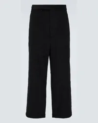 Thom Browne Pantaloni regular in velluto a coste Nero