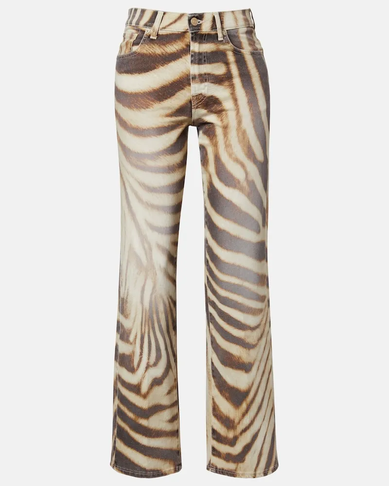7 for all mankind Jeans regular Stovepipe con stampa zebrata Marrone