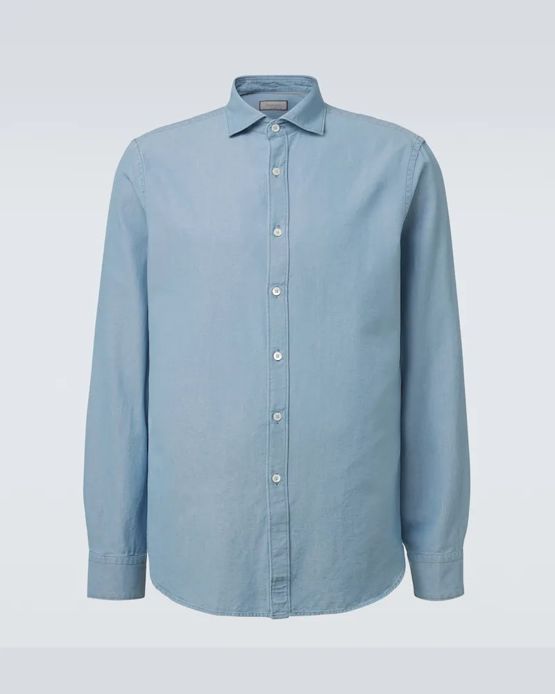 Canali Camicia in cotone Blu