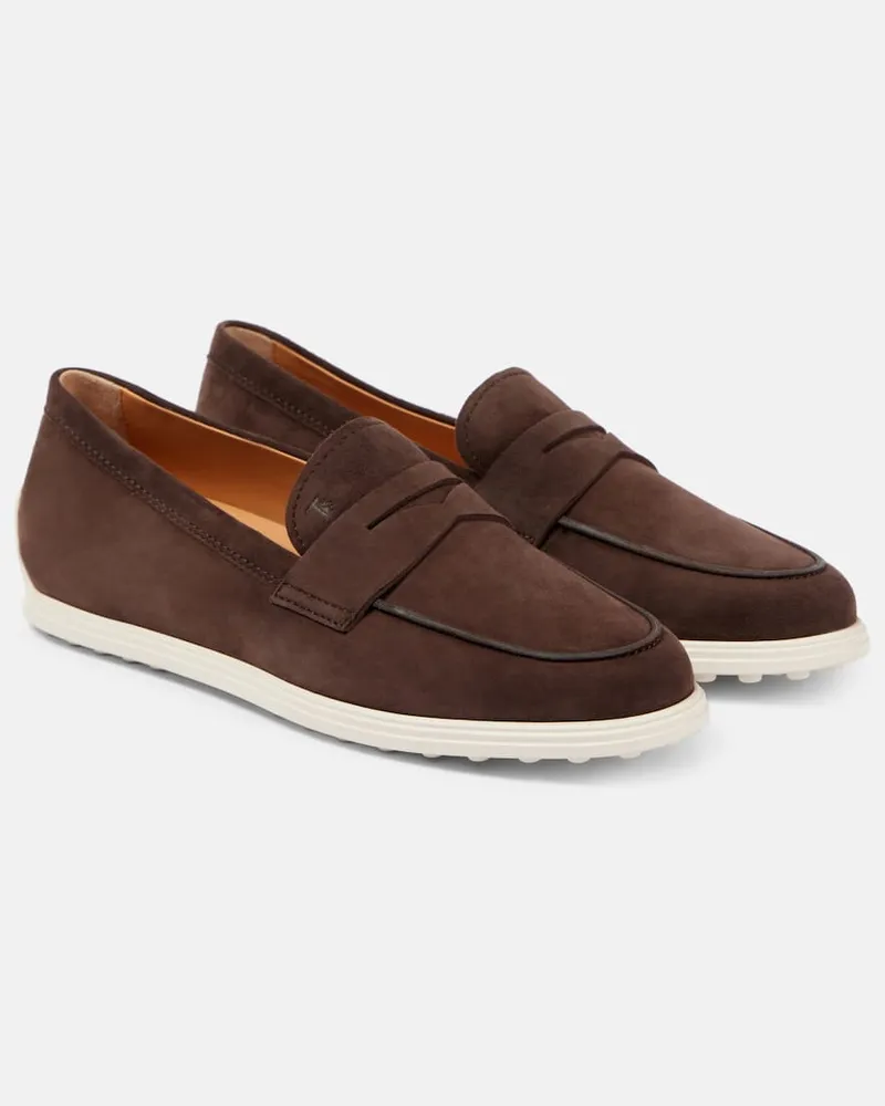 TOD'S Mocassini in suede Marrone