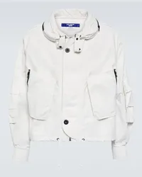 Junya Watanabe Giacca oversize in nylon Bianco