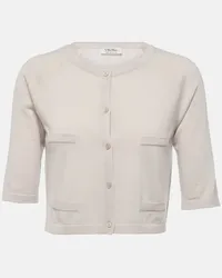 Max Mara Cardigan cropped in lana Bianco