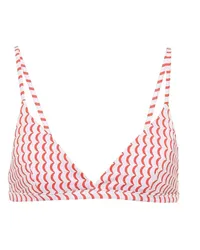 ASCENO Top bikini Genoa a stampa Rosso