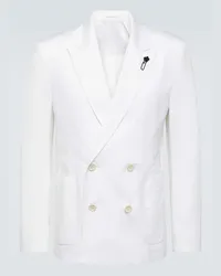 LARDINI Blazer doppiopetto in cotone Bianco