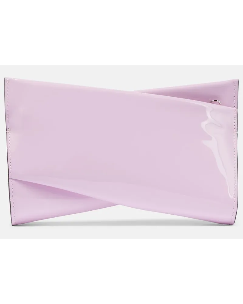 Christian Louboutin Clutch Loubitwist Small in vernice Rosa