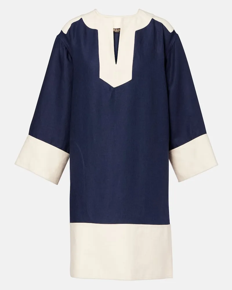 Loro Piana Copricostume Colleen in lino Blu