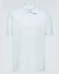 Bottega Veneta Polo in piqué di cotone Blu