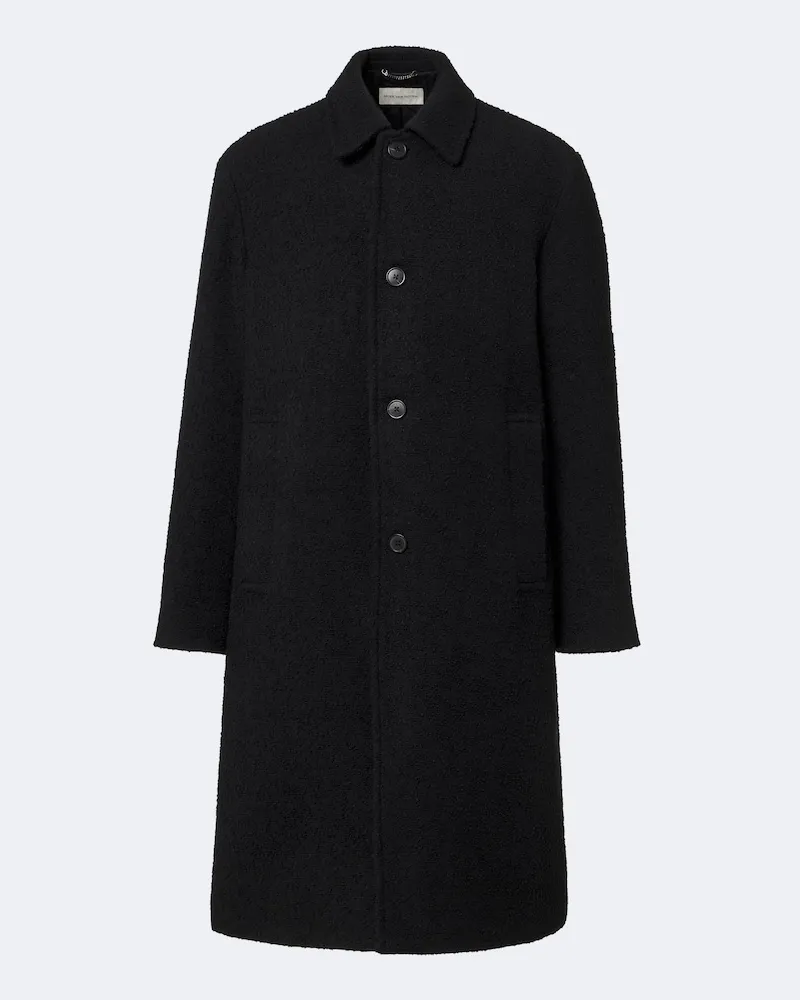 Dries van Noten Cappotto in misto lana Nero