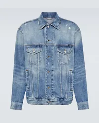 Dolce & Gabbana Giacca di jeans distressed Blu