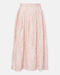 Marni Gonna midi in popeline di cotone Rosa