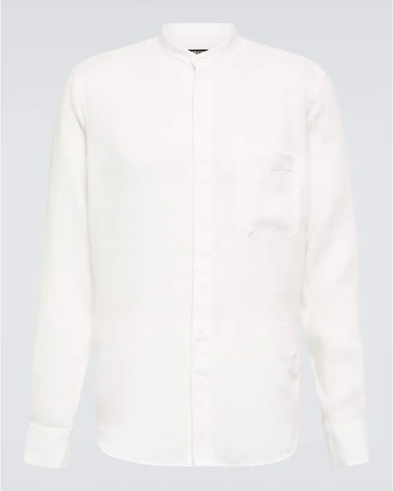 Ermenegildo Zegna Camicia in lino Bianco