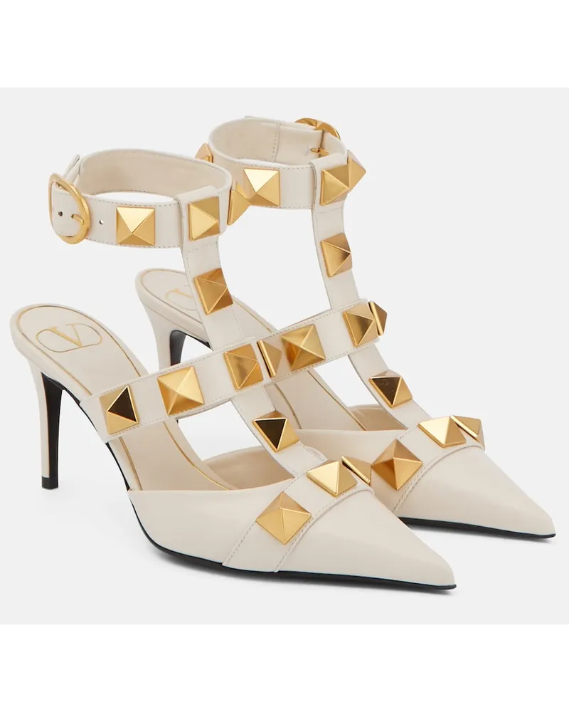 Valentino Garavani Pumps Roman Stud in pelle Bianco