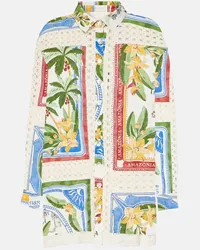 FARM Rio Camicia Tropical Destination in crochet Multicolore