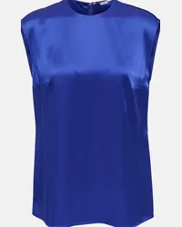 Stella McCartney Top in raso Blu