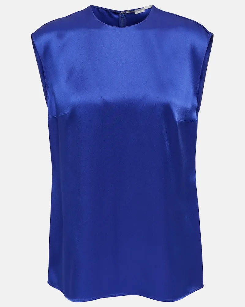 Stella McCartney Top in raso Blu