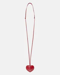 Alaïa Alaïa Portachiavi Le Coeur in pelle con tracolla Rosso