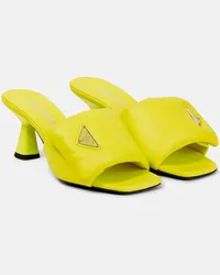 Prada Mules in pelle imbottite Giallo