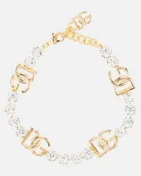 Dolce & Gabbana Collana DG con cristalli Oro