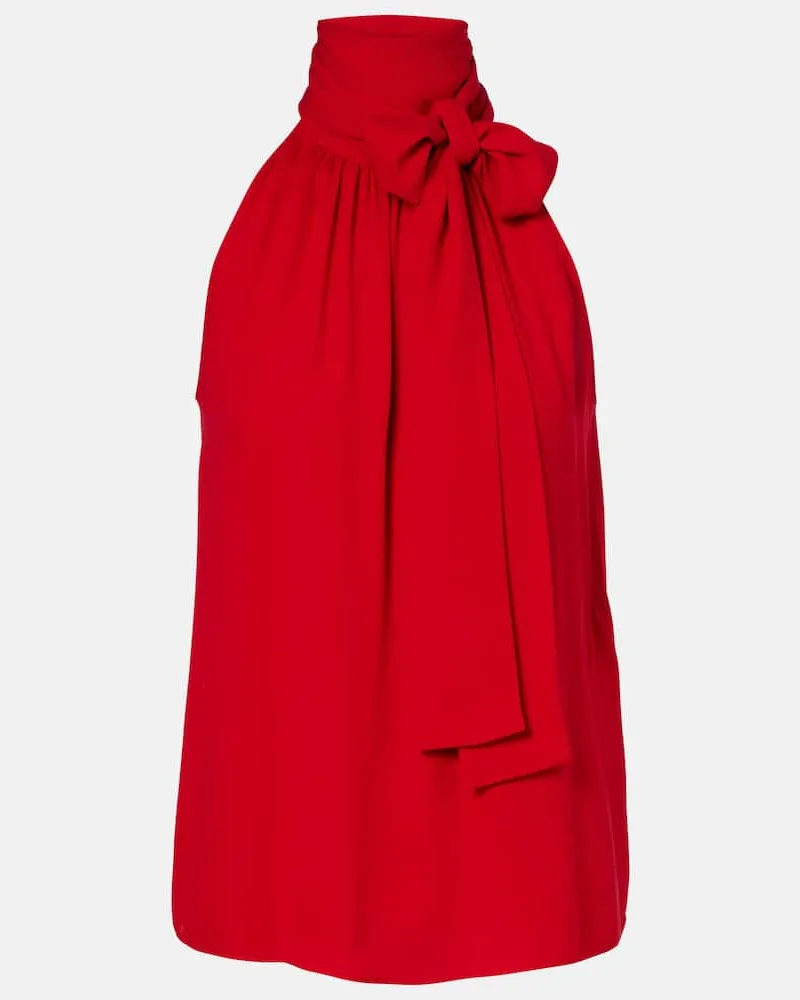 Valentino Garavani Blusa in georgette di seta Rosso