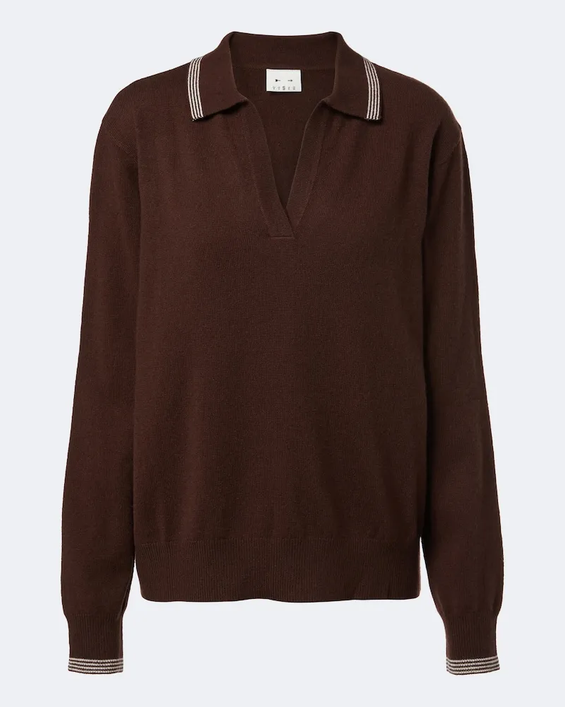 The Upside Pullover polo Coco Luna in misto cashmere Marrone
