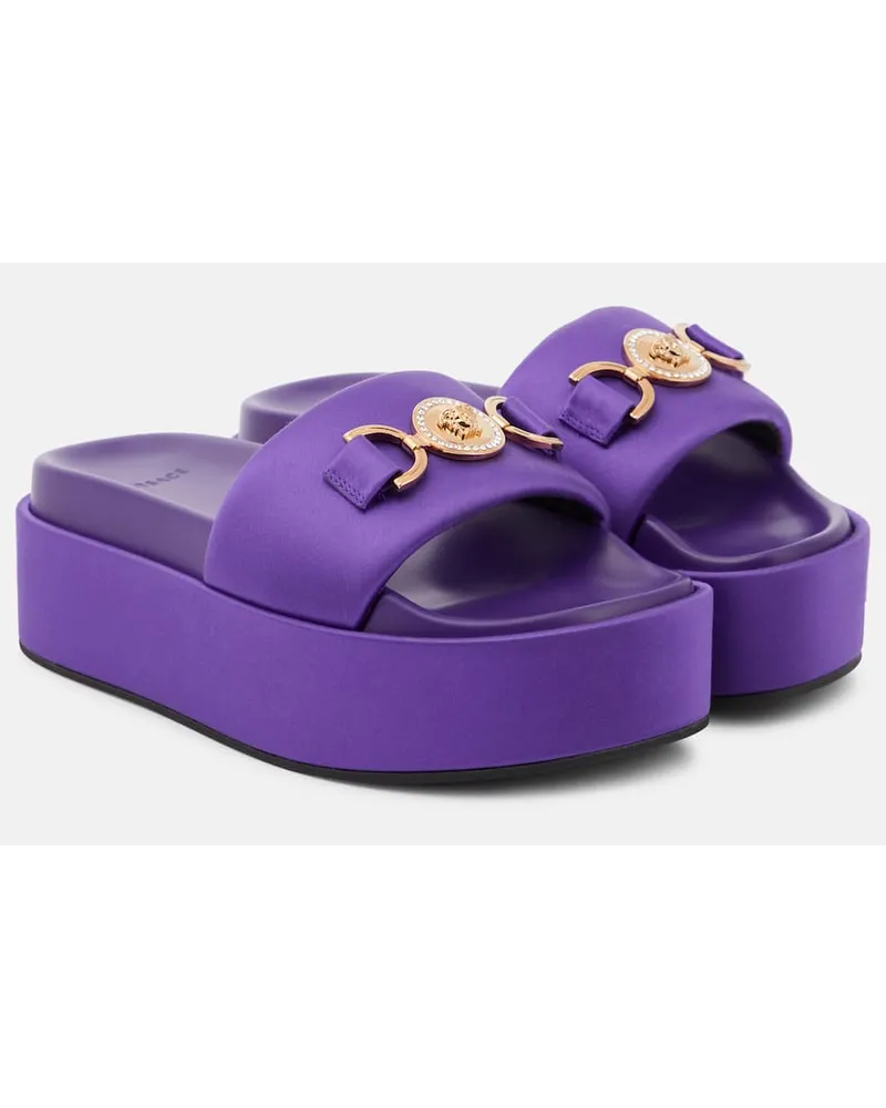 Versace Sandali Medusa Biggie con plateau Viola