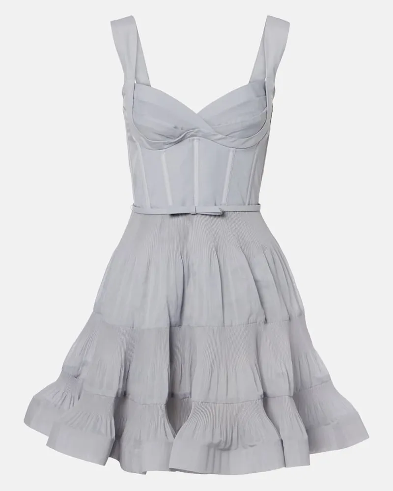 Zimmermann Abito bustier plissÃ Blu