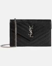 Saint Laurent Borsa a spalla Cassandre in pelle Nero