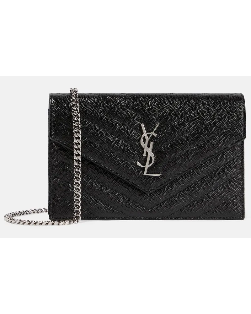 Saint Laurent Borsa a spalla Cassandre in pelle Nero