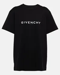 Givenchy T-shirt in jersey di cotone con logo Nero