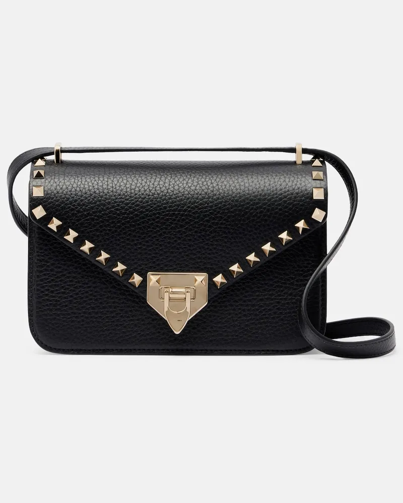 Valentino Garavani Borsa a spalla Rockstud Small in pelle Nero