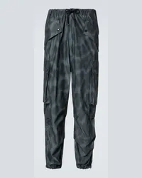 Dries van Noten Pantaloni cargo con stampa Grigio