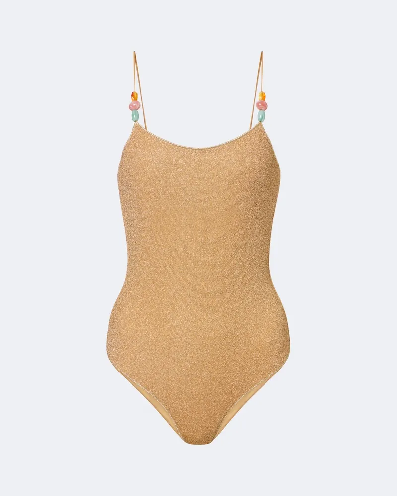 Oséree Oséree Costume intero Lumière con perline Oro