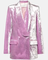 Nina Ricci Blazer monopetto in velluto Rosa