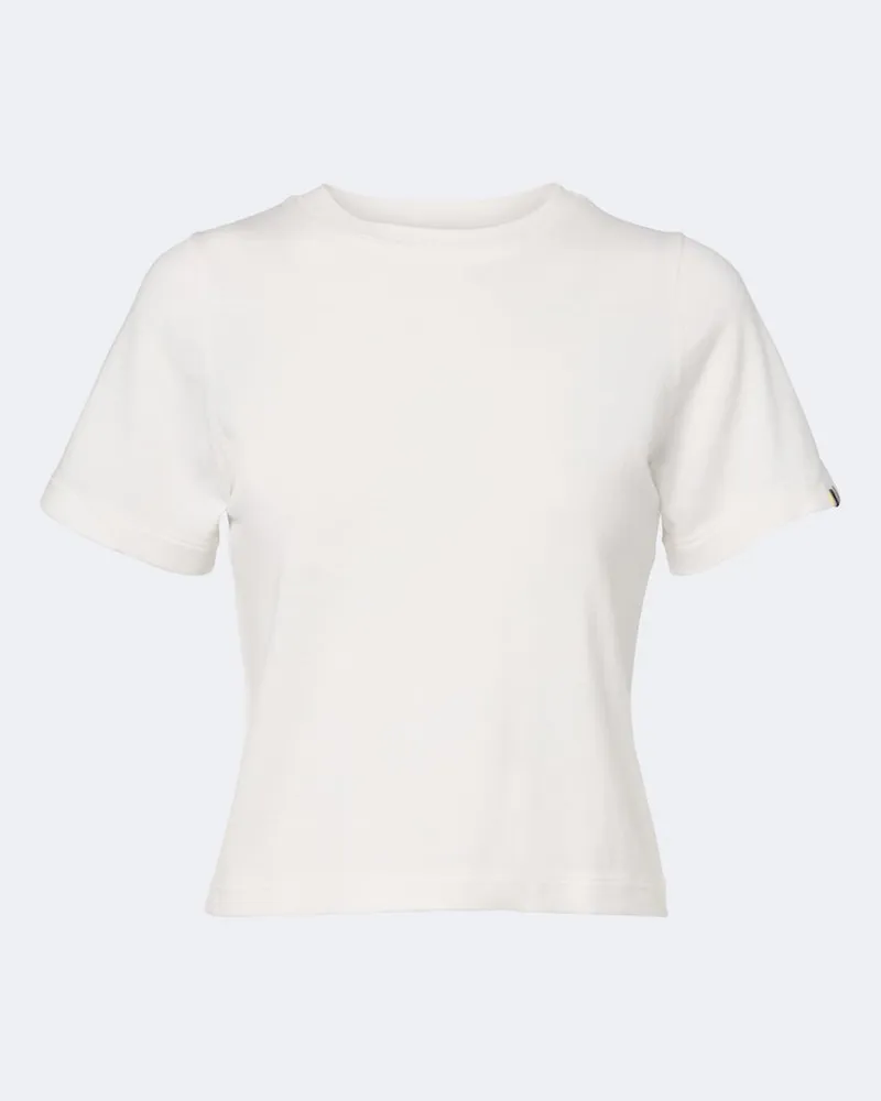extreme cashmere T-shirt N°267 Tina in cotone e cashmere Bianco