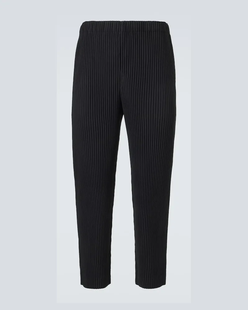 Issey Miyake Homme PlissÃ© Issey Miyake Pantaloni regular Tuxedo Pleats Nero