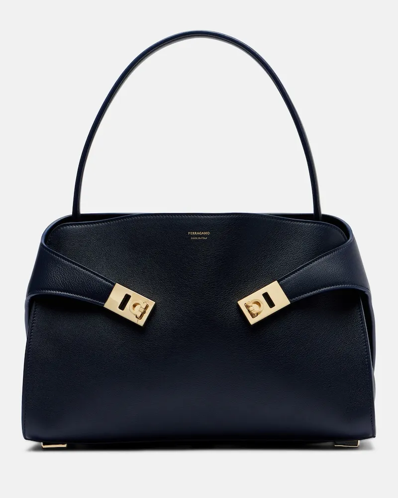Ferragamo Borsa a spalla Hug Small in pelle Blu