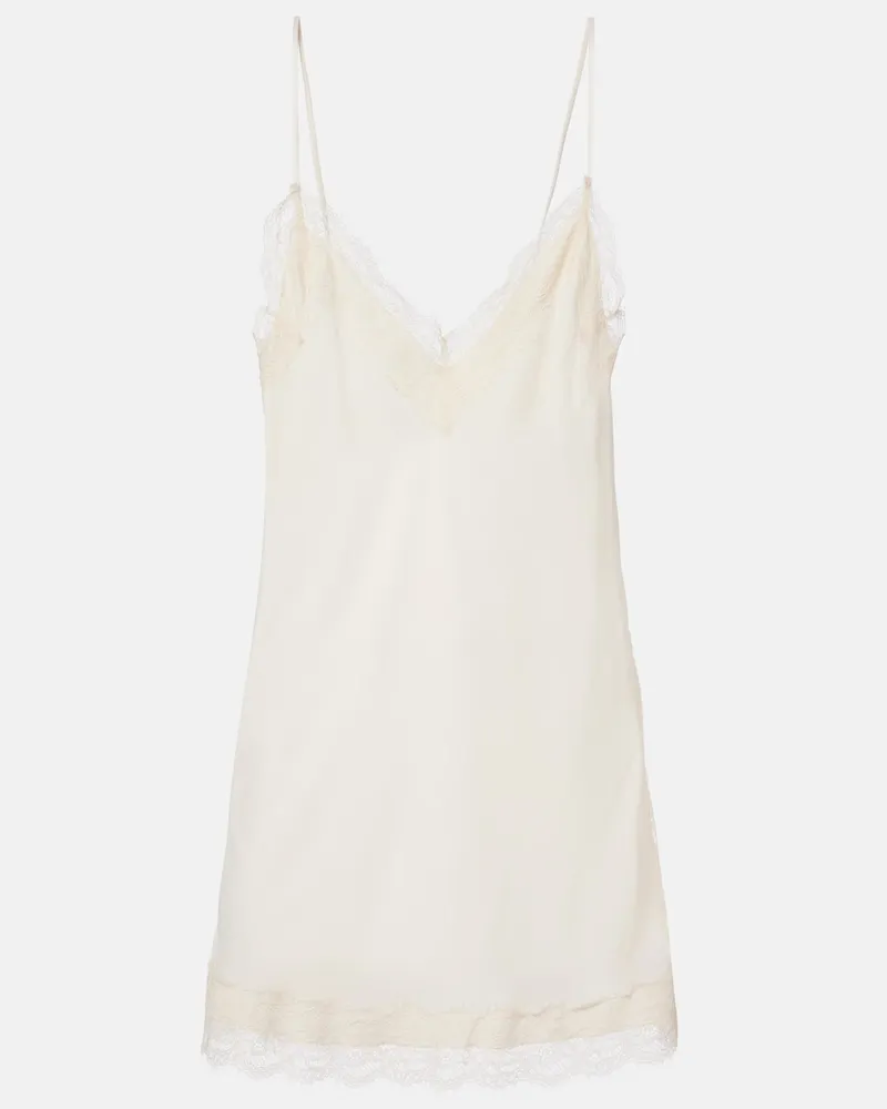 Róhe RÃ³he Abito sottoveste in satin con pizzo Bianco