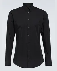 Dolce & Gabbana Camicia in misto cotone Nero