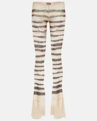 Jean Paul Gaultier x KNWLS - Pantaloni flared a vita media Multicolore