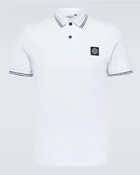 Stone Island Polo Compass in misto cotone Bianco