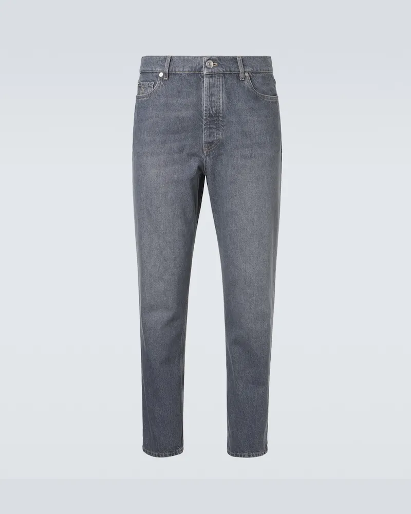 Brunello Cucinelli Jeans regular a vita media Grigio