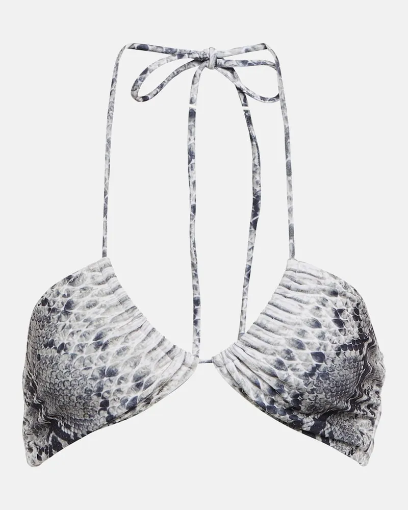 Norma Kamali Top bikini a fascia Jason con stampa Multicolore