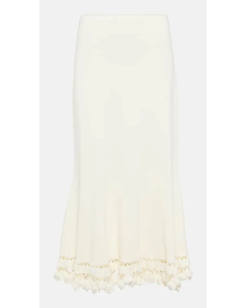 Ulla Johnson Gonna lunga Ayla in maglia a coste Bianco