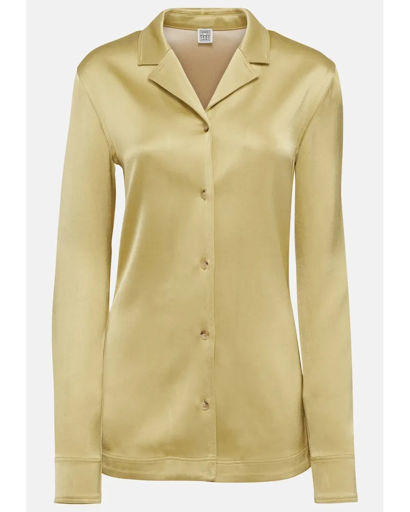 Totême Camicia in raso Verde