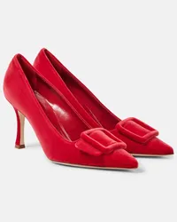 Manolo Blahnik Pumps Maysale in velluto Rosso