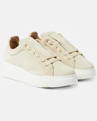 Max Mara Sneakers Maxi in suede Marrone