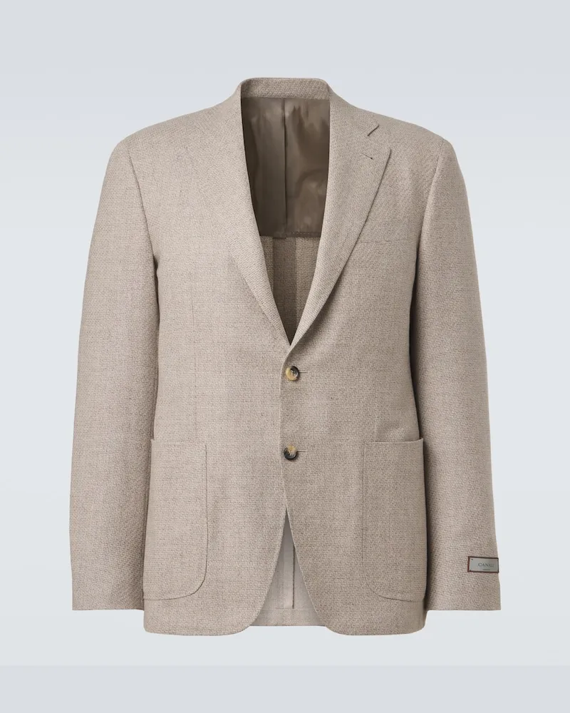 Canali Blazer Kei in lana Grigio